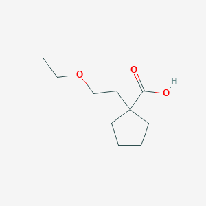 molecular formula C10H18O3 B1428121 1-(2-乙氧基乙基)环戊烷-1-甲酸 CAS No. 1309166-07-1