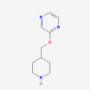 molecular formula C10H15N3O B1428124 2-(哌啶-4-基甲氧基)吡嗪 CAS No. 1250125-99-5