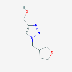 molecular formula C8H13N3O2 B1428125 {1-[(oxolan-3-yl)methyl]-1H-1,2,3-triazol-4-yl}methanol CAS No. 1249673-44-6