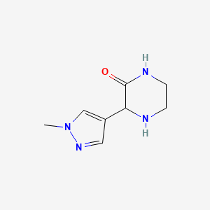 molecular formula C8H12N4O B1428126 3-(1-methyl-1H-pyrazol-4-yl)piperazin-2-one CAS No. 1248191-79-8