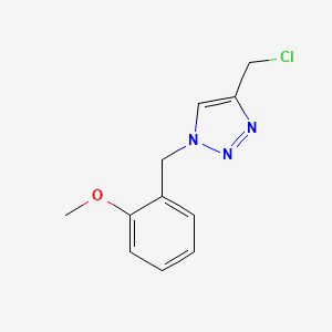 molecular formula C11H12ClN3O B1428130 4-(chloromethyl)-1-(2-methoxybenzyl)-1H-1,2,3-triazole CAS No. 1249743-11-0