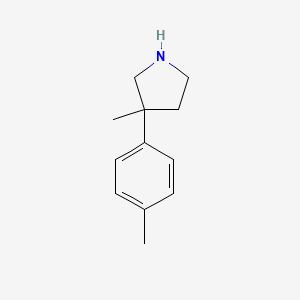molecular formula C12H17N B1428135 3-Methyl-3-(4-methylphenyl)pyrrolidine CAS No. 1248449-06-0