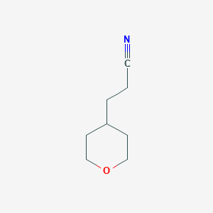 molecular formula C8H13NO B1428138 3-(Oxan-4-yl)propanenitrile CAS No. 1086393-64-7