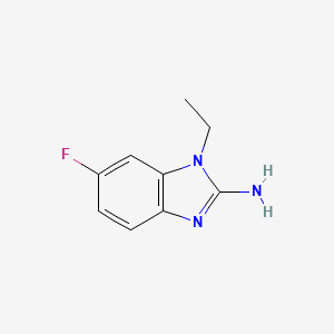 molecular formula C9H10FN3 B1428139 1-ethyl-6-fluoro-1H-1,3-benzodiazol-2-amine CAS No. 1247481-75-9