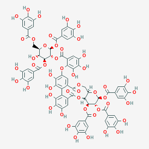 molecular formula C75H56O48 B142814 Woodfordin A CAS No. 127243-65-6