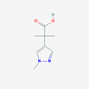 molecular formula C8H12N2O2 B1428141 2-methyl-2-(1-methyl-1H-pyrazol-4-yl)propanoic acid CAS No. 1249313-28-7