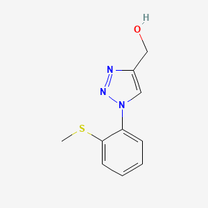 molecular formula C10H11N3OS B1428142 (1-(2-(Methylthio)phenyl)-1H-1,2,3-triazol-4-yl)methanol CAS No. 1249284-59-0