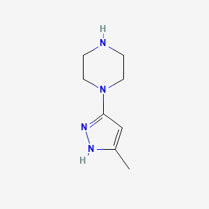 molecular formula C8H14N4 B1428144 1-(5-methyl-1H-pyrazol-3-yl)piperazine CAS No. 1491491-75-8