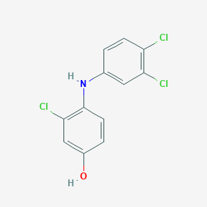 molecular formula C12H8Cl3NO B14281446 3-Chloro-4-(3,4-dichloroanilino)phenol CAS No. 137768-49-1