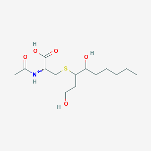 molecular formula C14H27NO5S B14281482 N-Acetyl-S-(1,4-dihydroxynonan-3-yl)-L-cysteine CAS No. 158822-69-6
