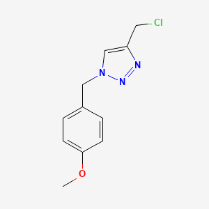 molecular formula C11H12ClN3O B1428150 4-(chloromethyl)-1-(4-methoxybenzyl)-1H-1,2,3-triazole CAS No. 1341367-65-4