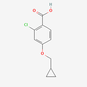 molecular formula C11H11ClO3 B1428154 2-氯-4-(环丙基甲氧基)苯甲酸 CAS No. 1237084-18-2