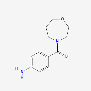 molecular formula C12H16N2O2 B1428156 4-(1,4-Oxazepane-4-carbonyl)aniline CAS No. 1343663-08-0