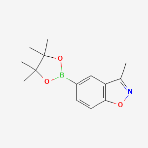 molecular formula C14H18BNO3 B1428164 3-Methyl-5-(4,4,5,5-tetramethyl-1,3,2-dioxaborolan-2-YL)benzo[D]isoxazole CAS No. 1314136-00-9