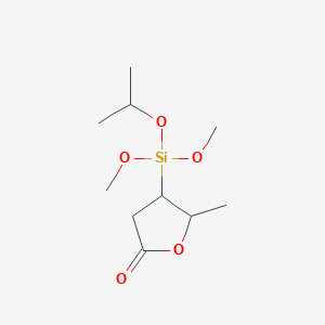 molecular formula C10H20O5Si B14281701 4-{Dimethoxy[(propan-2-yl)oxy]silyl}-5-methyloxolan-2-one CAS No. 161455-61-4