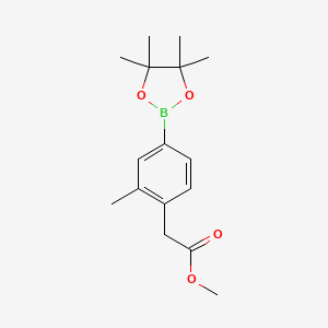 molecular formula C16H23BO4 B1428180 Methyl 2-(2-methyl-4-(4,4,5,5-tetramethyl-1,3,2-dioxaborolan-2-yl)phenyl)acetate CAS No. 1415960-54-1