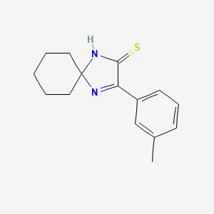molecular formula C15H18N2S B1428181 3-(3-Methylphenyl)-1,4-diazaspiro[4.5]dec-3-ene-2-thione CAS No. 5955-45-3
