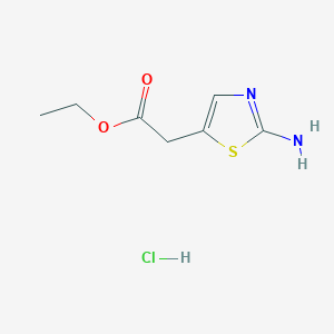 molecular formula C7H11ClN2O2S B1428183 Ethyl 2-(2-aminothiazol-5-yl)acetate hydrochloride CAS No. 383672-45-5