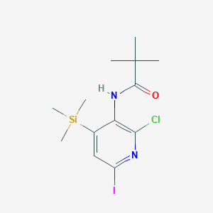 molecular formula C13H20ClIN2OSi B1428185 N-(2-Chloro-6-iodo-4-(trimethylsilyl)pyridin-3-YL)pivalamide CAS No. 1305325-24-9