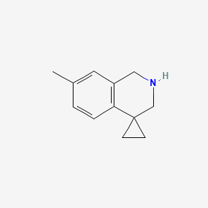 molecular formula C12H15N B1428193 7'-methyl-2',3'-dihydro-1'H-spiro[cyclopropane-1,4'-isoquinoline] CAS No. 1375303-75-5