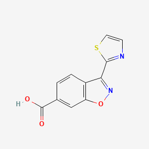 molecular formula C11H6N2O3S B1428196 3-噻唑-2-基-苯并[d]异恶唑-6-羧酸 CAS No. 1330764-05-0