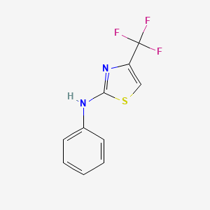 molecular formula C10H7F3N2S B14281982 N-phenyl-4-(trifluoromethyl)-1,3-thiazol-2-amine CAS No. 134881-06-4