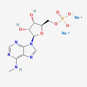 molecular formula C11H14N5Na2O7P B1428199 N6-Methyladenosine-5'-monophosphate sodium salt CAS No. 81921-35-9