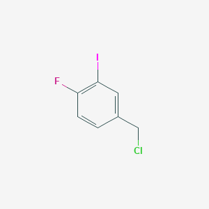 molecular formula C7H5ClFI B1428202 4-(Chloromethyl)-1-fluoro-2-iodobenzene CAS No. 1261837-89-1