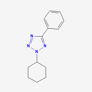 molecular formula C13H16N4 B14282020 2H-Tetrazole, 2-cyclohexyl-5-phenyl- CAS No. 140406-56-0