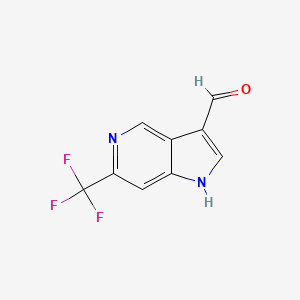 molecular formula C9H5F3N2O B1428204 6-(三氟甲基)-1H-吡咯并[3,2-c]吡啶-3-甲醛 CAS No. 1190315-73-1