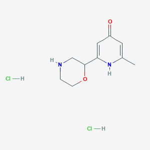 molecular formula C10H16Cl2N2O2 B1428206 2-Methyl-6-(morpholin-2-yl)pyridin-4-ol dihydrochloride CAS No. 1361115-98-1