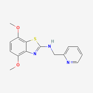 molecular formula C15H15N3O2S B1428210 4,7-dimethoxy-N-(pyridin-2-ylmethyl)benzo[d]thiazol-2-amine CAS No. 1350988-97-4