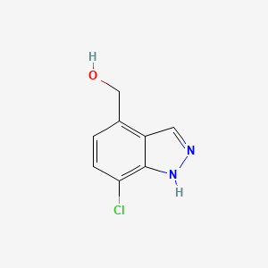 molecular formula C8H7ClN2O B1428212 7-Chloro-4-hydroxymethyl-1H-indazole CAS No. 1260382-45-3
