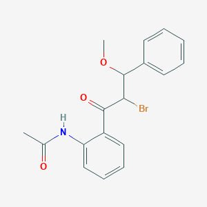 molecular formula C18H18BrNO3 B14282129 N-[2-(2-Bromo-3-methoxy-3-phenylpropanoyl)phenyl]acetamide CAS No. 124856-96-8