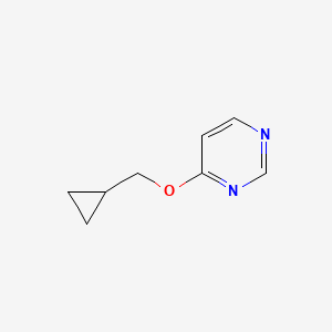 molecular formula C8H10N2O B1428213 4-(Cyclopropylmethoxy)pyrimidine CAS No. 1245644-83-0