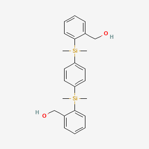 molecular formula C24H30O2Si2 B1428217 [2-({4-[(2-羟甲基苯基)-二甲基硅烷基]-苯基}-二甲基硅烷基)-苯基]-甲醇 CAS No. 1266252-11-2