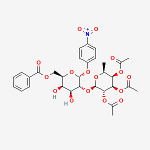 molecular formula C31H35NO16 B1428224 4-Nitrophenyl 2-O-(2,3,4-tri-O-acetyl-beta-L-fucopyranosyl)-6-O-benzoyl-alpha-D-galactopyranoside CAS No. 1043415-48-0