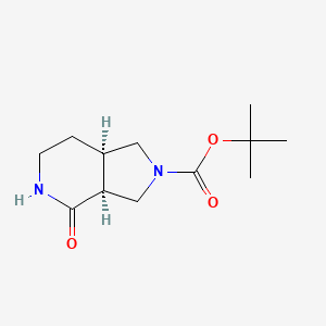 molecular formula C12H20N2O3 B1428225 Cis-Tert-Butyl4-Oxohexahydro-1H-Pyrrolo[3,4-C]Pyridine-2(3H)-Carboxylate CAS No. 1273568-51-6