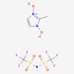 molecular formula C6H7F6N3O6S2 B1428227 1,3-Dihydroxy-2-methylimidazolium bis(trifluoromethylsulfonyl)imide CAS No. 1215211-93-0