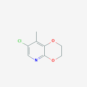 molecular formula C8H8ClNO2 B1428230 7-氯-8-甲基-2,3-二氢-[1,4]二氧杂环[2,3-b]吡啶 CAS No. 1305324-82-6