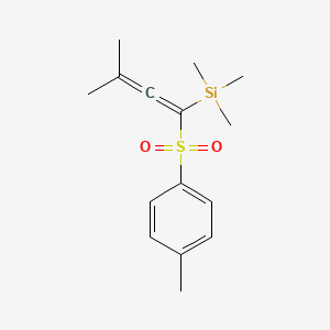 molecular formula C15H22O2SSi B14282373 Silane, trimethyl[3-methyl-1-[(4-methylphenyl)sulfonyl]-1,2-butadienyl]- CAS No. 136649-78-0