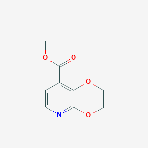 molecular formula C9H9NO4 B1428240 Methyl 2,3-dihydro-[1,4]dioxino[2,3-b]pyridine-8-carboxylate CAS No. 1331957-61-9