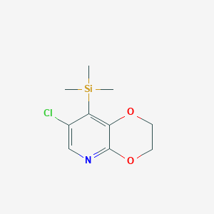 molecular formula C10H14ClNO2Si B1428241 7-Chloro-8-(trimethylsilyl)-2,3-dihydro-[1,4]dioxino[2,3-b]pyridine CAS No. 1305324-58-6