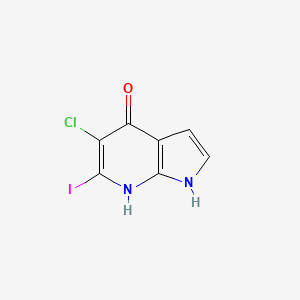 5-chloro-6-iodo-1H-pyrrolo[2,3-b]pyridin-4-ol