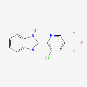 molecular formula C13H7ClF3N3 B1428244 2-[3-chloro-5-(trifluoromethyl)pyridin-2-yl]-1H-1,3-benzodiazole CAS No. 1393845-65-2