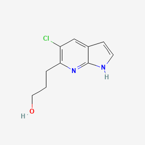 molecular formula C10H11ClN2O B1428245 3-(5-chloro-1H-pyrrolo[2,3-b]pyridin-6-yl)propan-1-ol CAS No. 1305325-26-1