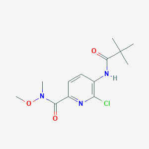molecular formula C13H18ClN3O3 B1428252 6-Chloro-N-methoxy-N-methyl-5-pivalamidopicolinamide CAS No. 1346447-20-8