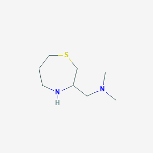 molecular formula C8H18N2S B1428256 N,N-dimethyl-1-(1,4-thiazepan-3-yl)methanamine CAS No. 1350988-90-7