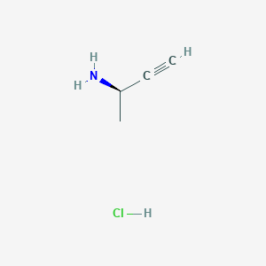 molecular formula C4H8ClN B1428258 (R)-1-Methyl-prop-2-ynylamine hydrochloride CAS No. 869349-15-5