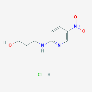 molecular formula C8H12ClN3O3 B1428264 3-[(5-Nitropyridin-2-yl)amino]propan-1-ol hydrochloride CAS No. 1158582-91-2